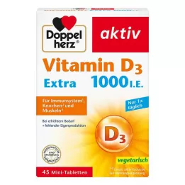 DOPPELHERZ Vitamina D3 1000 U.I. EXTRA Comprimidos, 45 uds