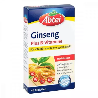 ABTEI Ginseng Plus Vitaminas B Comprimidos, 40 uds ABTEI Ginseng Plus Vitaminas B Comprimidos, 40 uds
