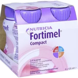 FORTIMEL Compact 2.4 Sabor Fresa, 4X125 ml