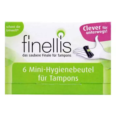 Mini bolsas higiénicas Finellis para tampones en movimiento (6 piezas)