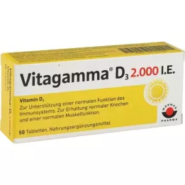 VITAGAMMA D3 2.000 U.I. vitamina D3 NEM comprimidos, 50 uds