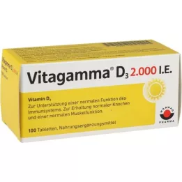VITAGAMMA D3 2.000 U.I. vitamina D3 NEM comprimidos, 100 uds