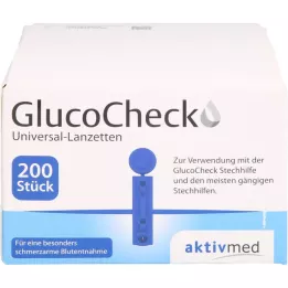GLUCOCHECK Lancetas Universal, 200 uds