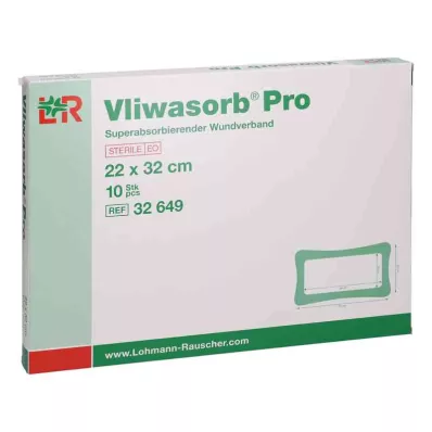 Vliwasorb Pro suberabsorb.Komp.steril 22x32 cm, 10 st