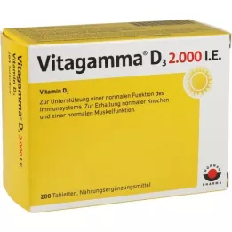 VITAGAMMA D3 2.000 U.I. vitamina D3 NEM comprimidos, 200 uds