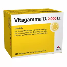 VITAGAMMA D3 2.000 U.I. vitamina D3 NEM comprimidos, 200 uds