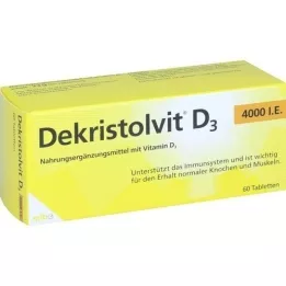 DEKRISTOLVIT D3 4.000 U.I. comprimidos, 60 uds