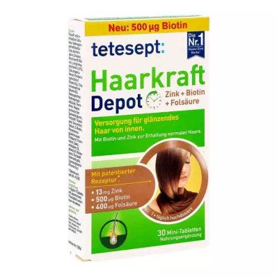 Tabletas recubiertas con película Tetesept Haarkraft Depot (30 piezas) Tabletas recubiertas con película Tetesept Haarkraft Depot (30 piezas)
