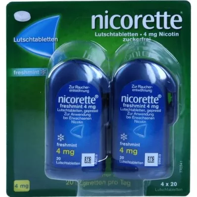 NICORETTE menta fresca 4 mg pastillas prensadas, 80 uds