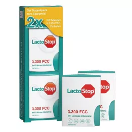 LACTOSTOP 3.300 FCC Comprimidos Click Dispenser Dop.Pa., 2X100 uds
