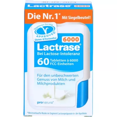 LACTRASE 6.000 FCC Comprimidos en dispensador click, 60 uds