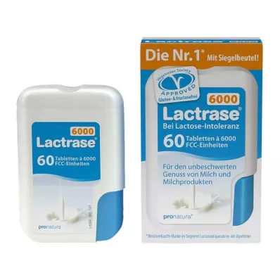 Lactrase 6000 FCC tabletas en un dispensador de clic, 60 piezas