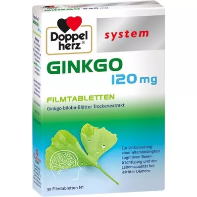 DOPPELHERZ Ginkgo 120 mg sistema comprimidos recubiertos con película, 30 uds