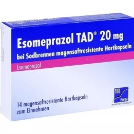 ESOMEPRAZOL TAD 20 mg para el ardor de estómago msr.tapas duras, 14 uds