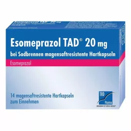ESOMEPRAZOL TAD 20 mg para el ardor de estómago msr.tapas duras, 14 uds