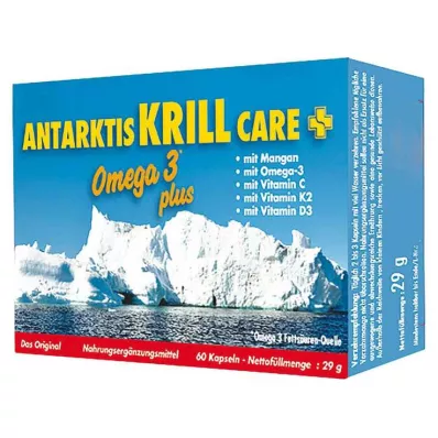Cápsulas de cuidado de krill de la Antártida, 60 piezas