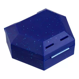 ZAHNSPANGENBOX con cordón azul con purpurina, 1 ud