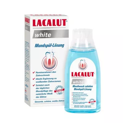 Solución de enjuague bucal blanco Lacalut, 300 ml