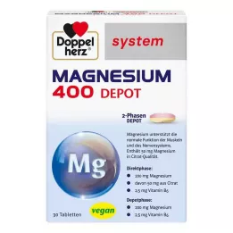 DOPPELHERZ Magnesio 400 comprimidos sistema Depot, 30 uds