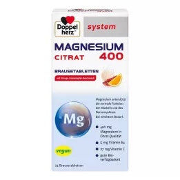 DOPPELHERZ Magnesio 400 Citrato sistema Tableta efervescente, 24 uds