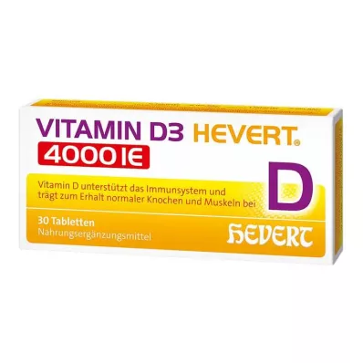 Vitamina D3 Hevert 4.000 UI tabletas, 30 st