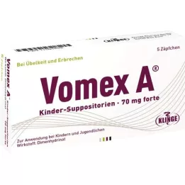 VOMEX A Supositorios infantiles 70 mg forte, 5 uds