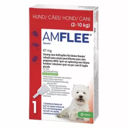AMFLEE 67 mg solución spot-on para perros pequeños 2-10kg, 3 uds