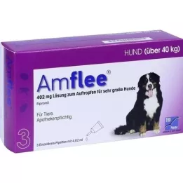 AMFLEE 402 mg solución spot-on para perros muy grandes 40-60kg, 3 uds