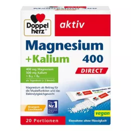 DOPPELHERZ Magnesio+potasio DIRECT sobre, 20 uds