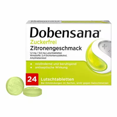 Pastillas Dobensana® sabor limón sin azúcar, 24 uds