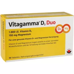 VITAGAMMA D3 Duo 1.000 I.E Vit.D3 150mg Magnes.NEM, 50 unid