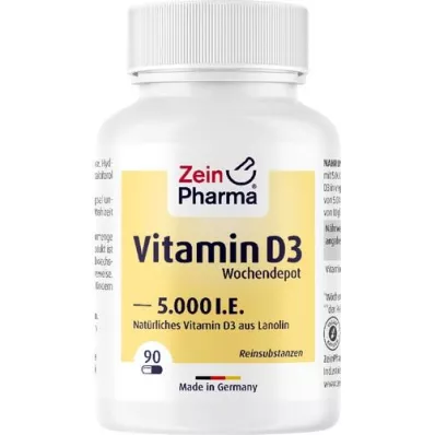 VITAMIN D3 5.000 U.I. Cápsulas de depósito semanales, 90 uds