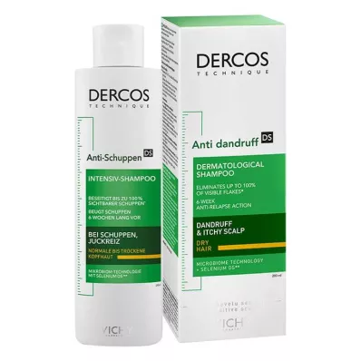 VICHY DERCOS Champú anticaspa cuero cabelludo seco, 200 ml