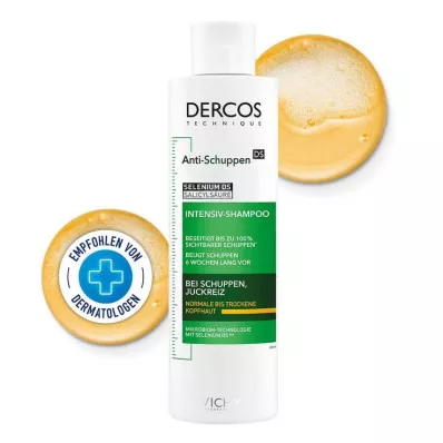 Champú anticaspa Vichy Dercos para cuero cabelludo seco, 200 ml