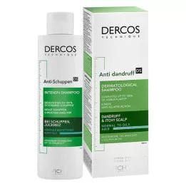 VICHY DERCOS Champú anticaspa para cuero cabelludo graso, 200 ml