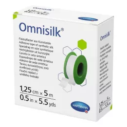 OMNISILK Esparadrapo de fijación seda artificial 1,25 cmx5 m, 1 ud