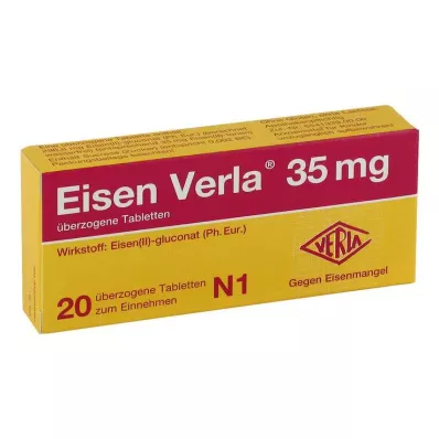 Hierro Verla® 35 mg tabletas recubiertas, 20 st