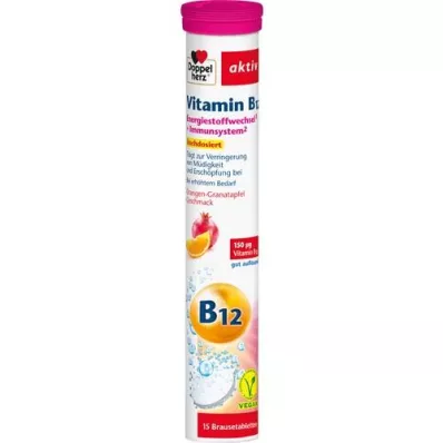 DOPPELHERZ Vitamina B12 comprimidos efervescentes, 15 uds