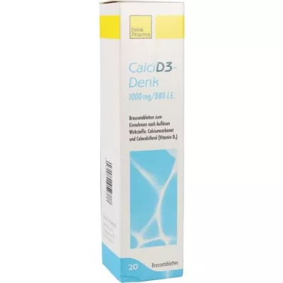 CALCI D3-Denk 1.000 mg/880 U.I. Comprimidos efervescentes, 20 uds