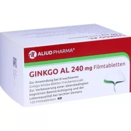GINKGO AL 240 mg comprimidos recubiertos con película, 120 uds