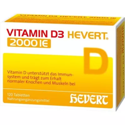VITAMIN D3 HEVERT 2.000 comprimidos I.U., 120 uds