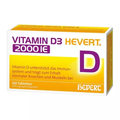 Vitamina D3 Hevert 2.000 UI tabletas, 120 st