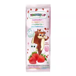 TOOTHPOP Piruleta de cuidado dental con sabor a fresa, 1 ud