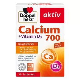 DOPPELHERZ Calcio 700+Vitamina D3 Comprimidos, 30 Cápsulas