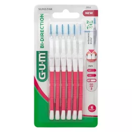 GUM Interdental bidireccionalb.1,2 mm rosa, 6 uds