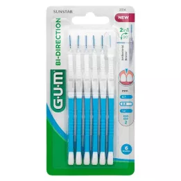 GUM Bi-Dirección Interdentalb.0,9 mm azul, 6 uds