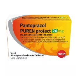 Pantoprazol Puren protege 20 mg de tabletas gastrorresistentes, 14 piezas