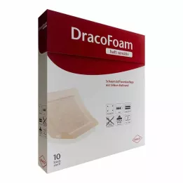 DRACOFOAM Apósito de espuma sensible al adhesivo 5x5 cm, 10 uds