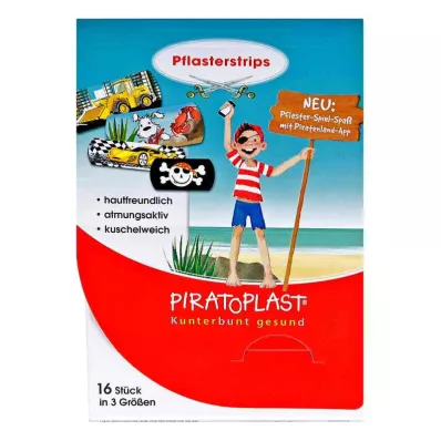 PIRATOPLAST Chicos tiras de yeso 3 tamaños, 16 piezas