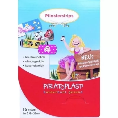 PIRATOPLAST Tiras de escayola para niñas 3 tamaños, 16 unidades